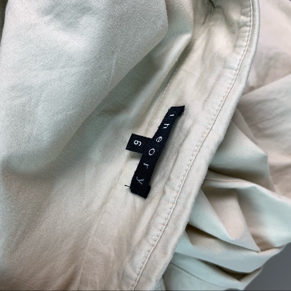 Theory Cream Tan Button Down Dress - Picture 7 of 9